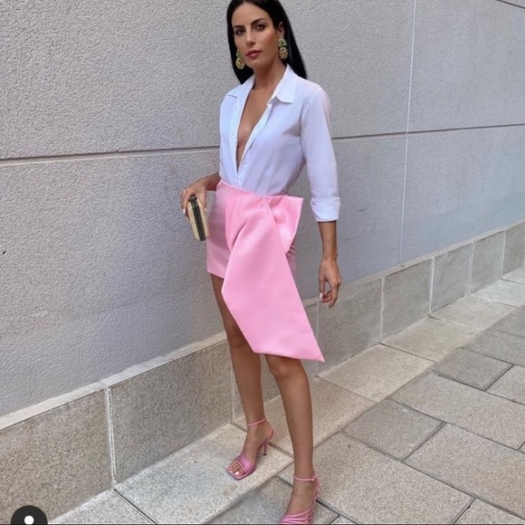 ZARA BLOGGERS FAVORITE BOW MINI SKIRT NWT - Picture 12 of 17